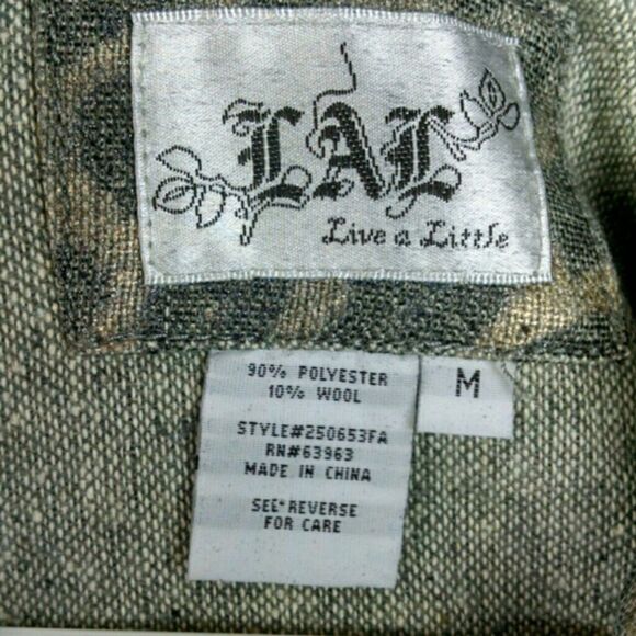 LAL Live a Little Cheetah Print Zip Up Jacket M - Picture 9 of 11